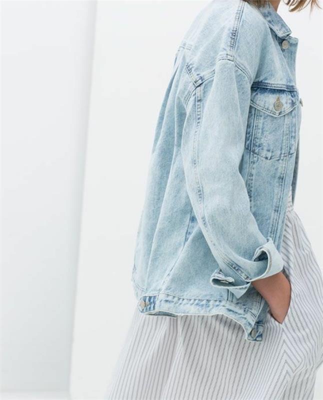 zara-bayan-kot-ceket-uzun-çizgili-etek-modern-denim-ceket-bayan-ceket